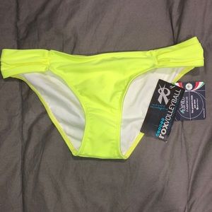 Neon Yellow Beach Volleyball Bikini Bottom